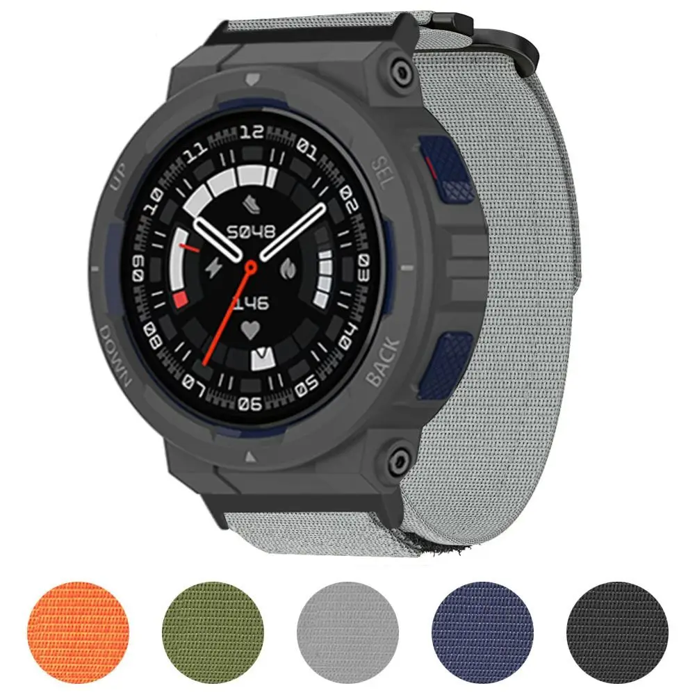Nylon Watch Band Replacement Fashion Nylon Loop Strap Adjustable Quick Release Watchband Bracelet for Amazfit Active Edge(A2212) image 4