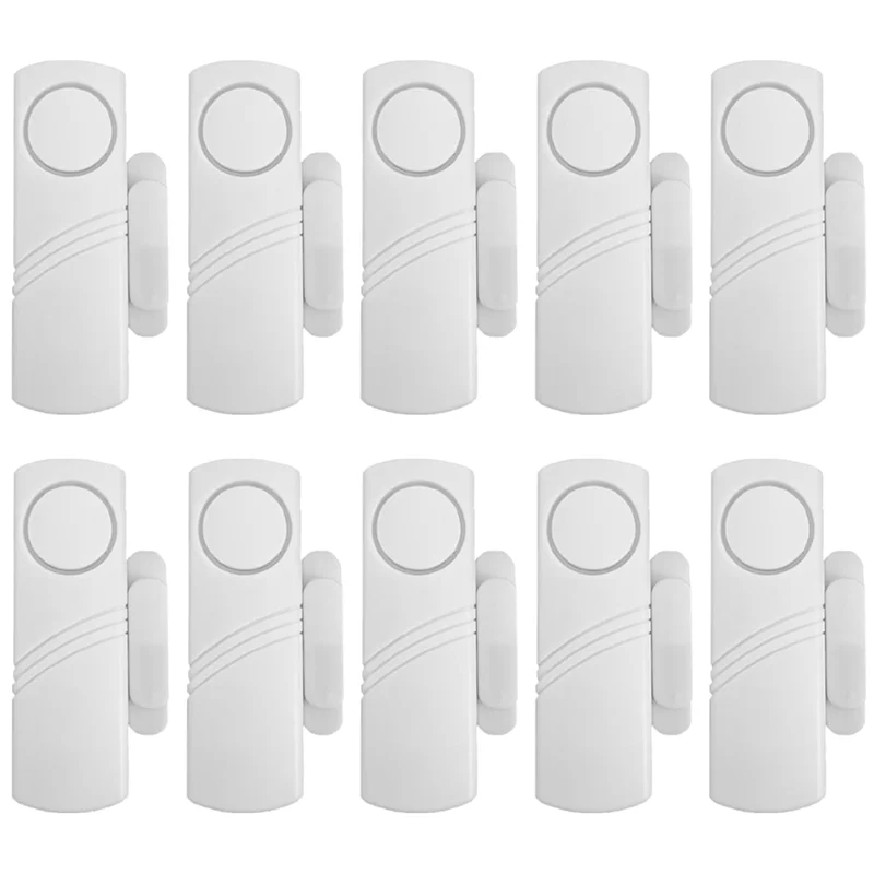 ABKQ-Door Magnetic Alarm Home Anti-Theft Door Opening Sensor 10 Pcs Wireless Door Andwindow Anti-Theft Alarm