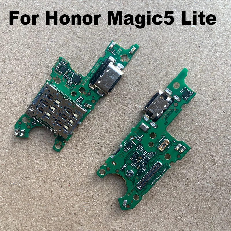 For Huawei Honor Magic5 Lite USB Charging Port Dock Mic Microphone Connector Board Fast Flex Cable Repair Parts Magic 5 Lite