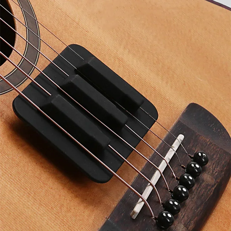 1PC Soft Silicone Guitar Mute Pad Musical Instruments Practice Silencer Guitar Parts Accessories Silencing Cover