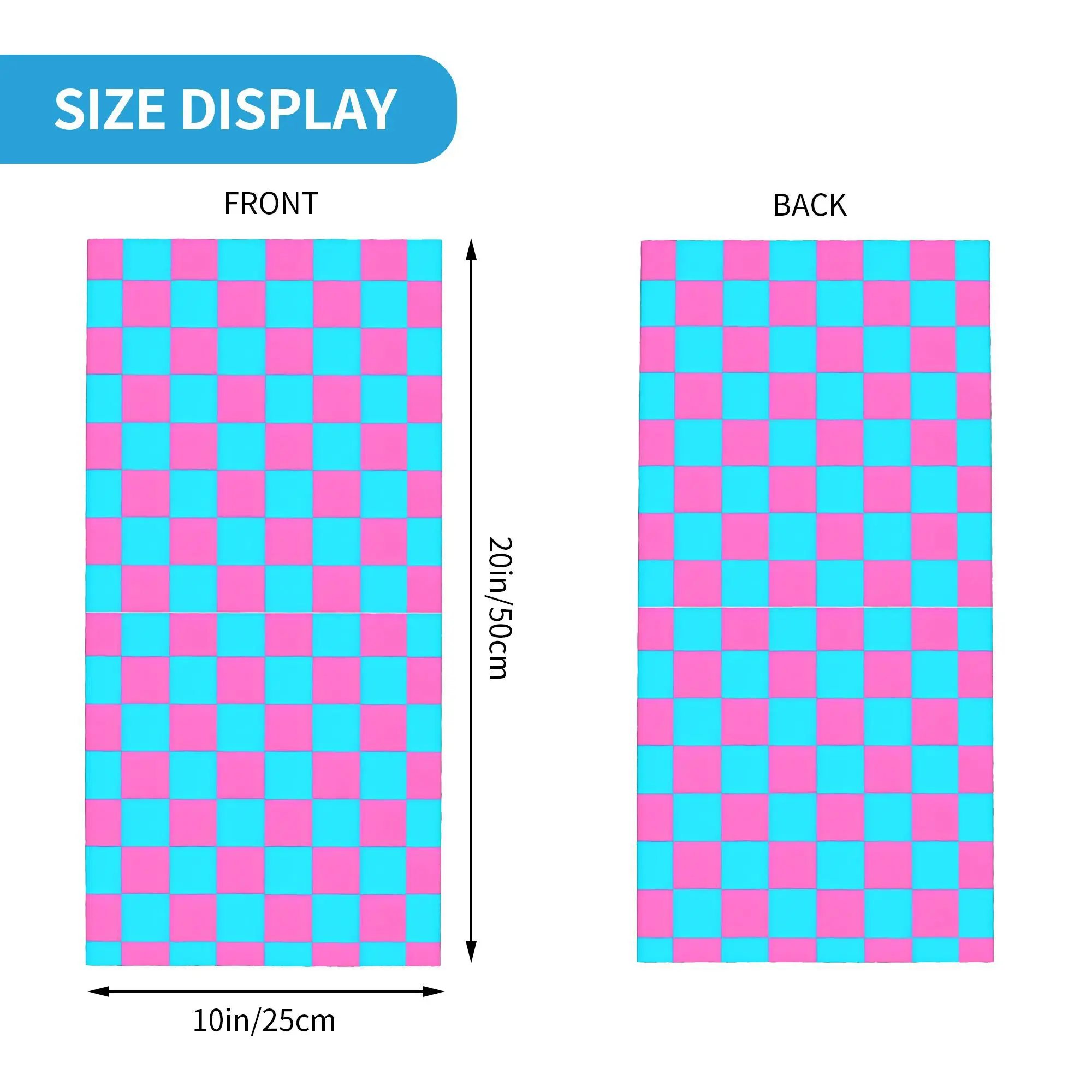 Бандана с рисунком конфетной шахматной доски, маска с принтом, шарф, теплая повязка на голову для рыбалки, унисекс, для взрослых, весь сезон