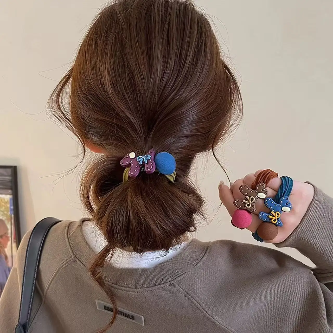 

Colorful Cute Puppy Hair Ties Trendy Hair Accessories for Girls Elegant and Versatile Hair Bands