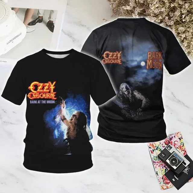

Camiseta con estampado 3d de banda de Rock OZZY OSBOURNE, camiseta a la moda para hombres y mujeres, camisetas de Hip Hop