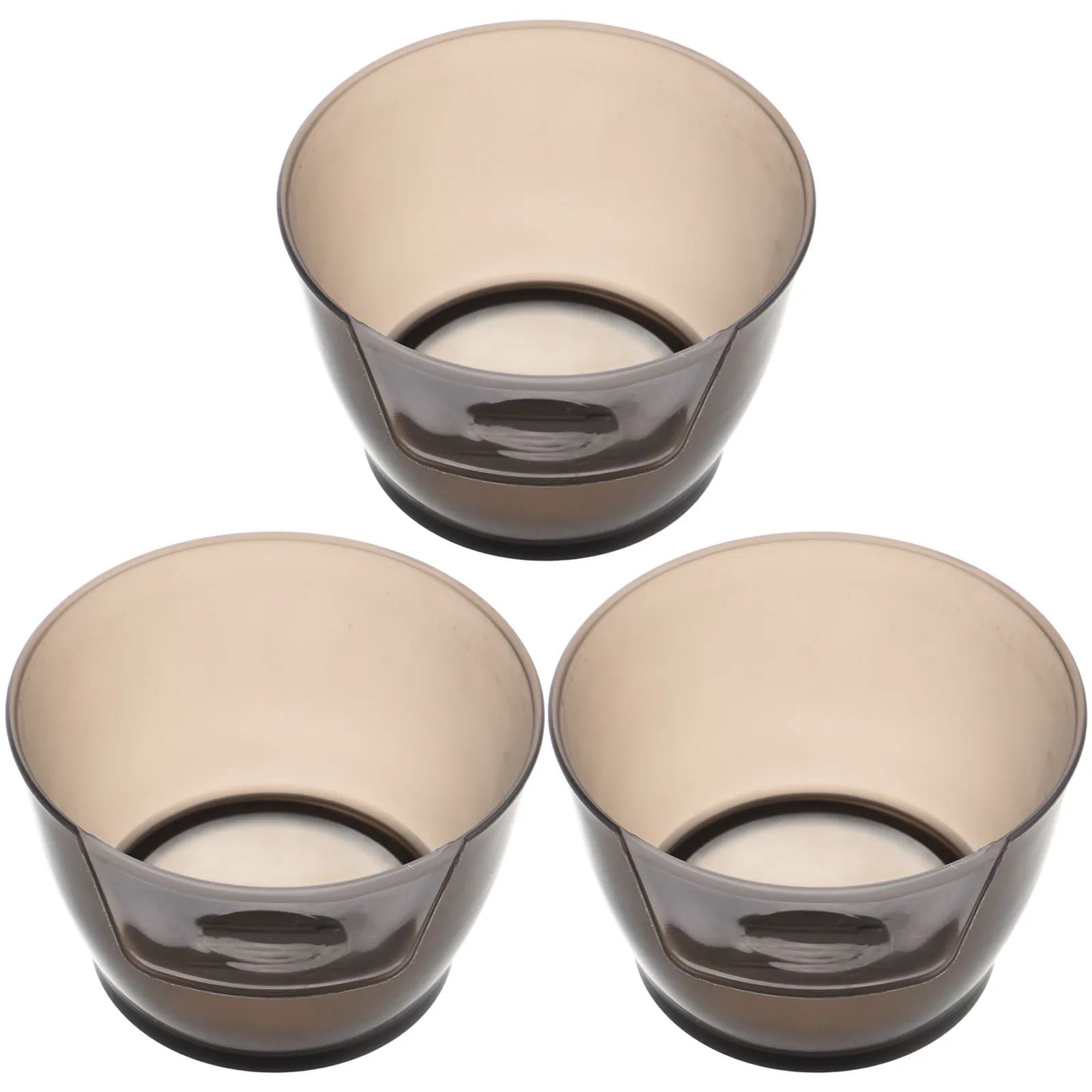 

3Pcs Hair Dye Bowls Transparent Plastic Mixing Bowls for Salon DIY Hair Coloring Tinting Color Mixing Dye Bowl