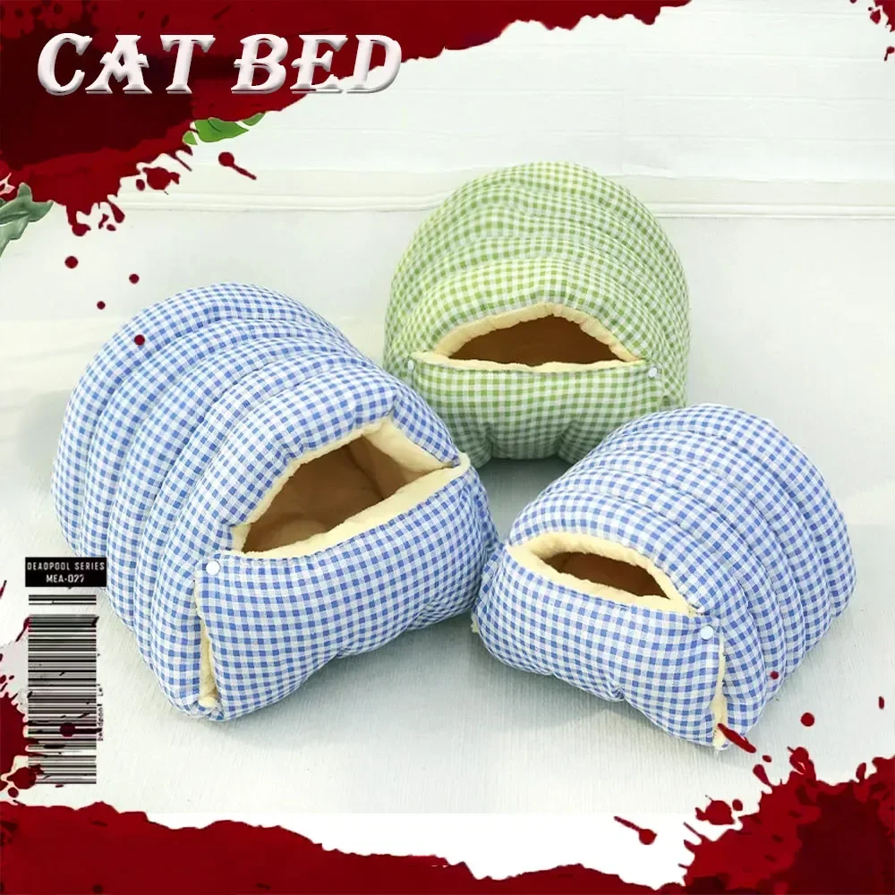 Customized Four Season Universal Cat Bed Detachable and Washable Enclosed Cats Nest Cats Sleeping Bag with Plus Double-Sided Use