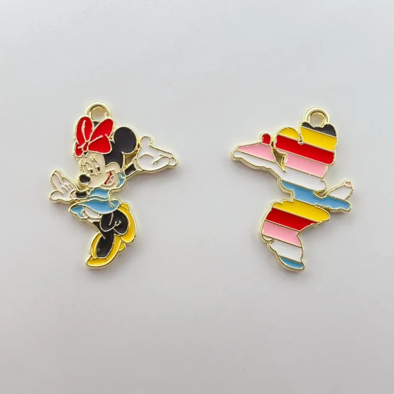 10PCS Mickey Minnie Cute Cartoon Mickey Mouse Jewelry Necklace Pendant Small Pendant DIY Handmade Material