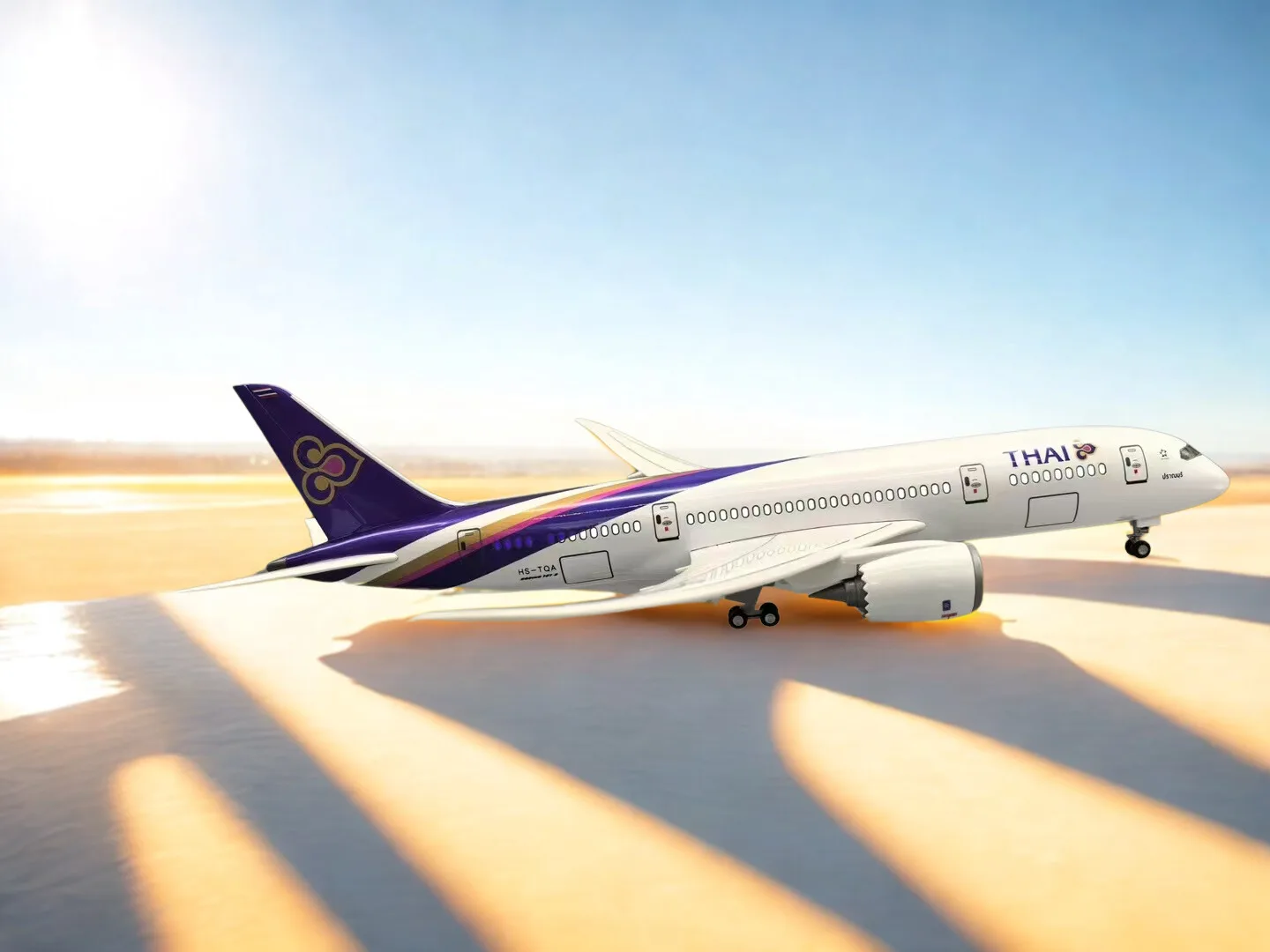 

Scale 47cm 787 Model Airplane B787 Thailand 787 Plane Model for Plane with Light &Wheel for Collection Display Adults Gift