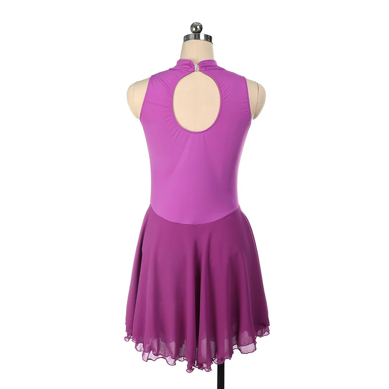 Funuo-ropa de patinaje para niños y adultos, ropa de rendimiento, vestido de clasificación de competición, largo de nailon, 16 colores