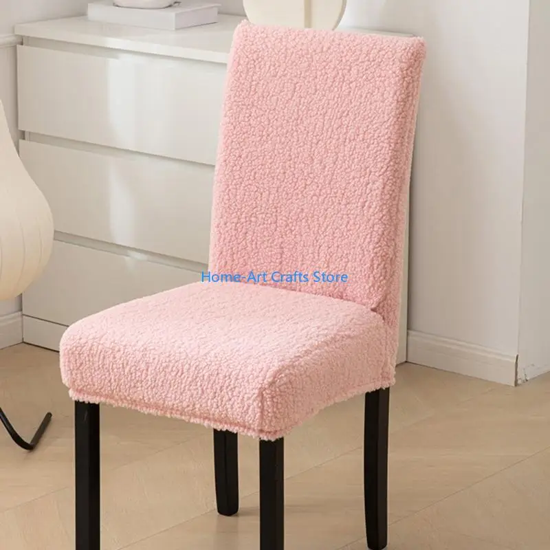 Y3NA Thick Plushie Chair Covers Armless Chair Slipcover for Dining Room Seats Soft and Elegant Stretch For Autumn and Winter