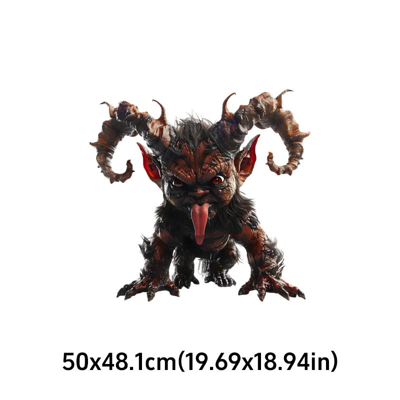 Large Size Sharp-Horned Devil Car Sticker Personality Waterproof Halloween Multi-position Sticker Conceal Tiny Paint Scratches
