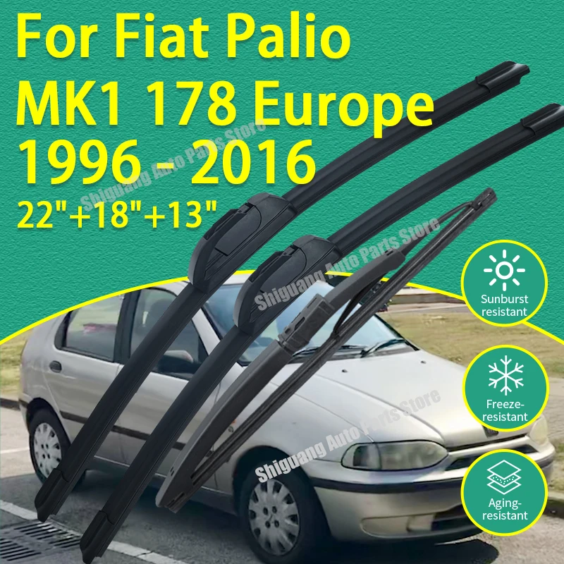 

Передние и задние силиконовые щетки стеклоочистителя для Fiat Palio MK1 178 Europe 1996 - 2016, аксессуары для автомобильных дворников и стеклоочистителей