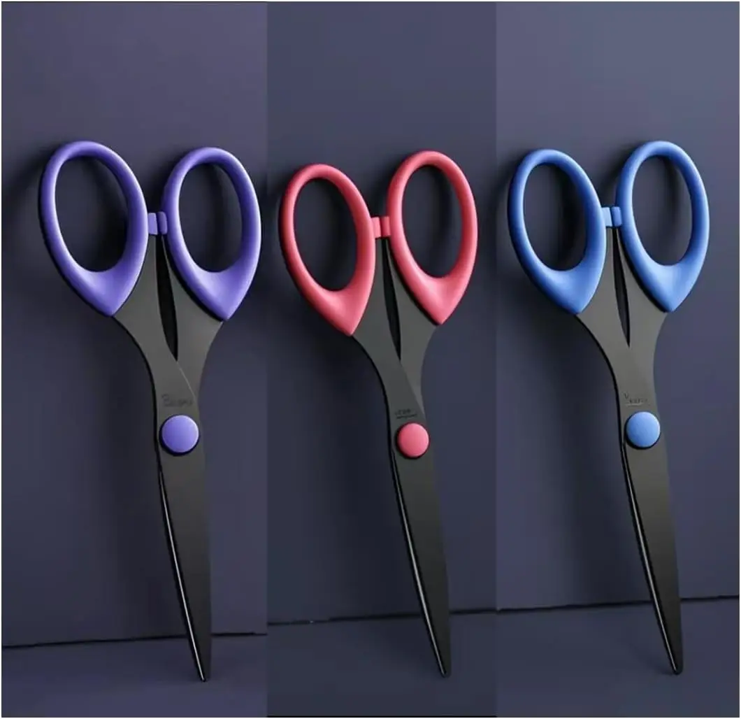 

3 Pack 6.5" Multi-Purpose Scissors, Arts and Crafts Scissors,for Office, Home, School and Sewing
