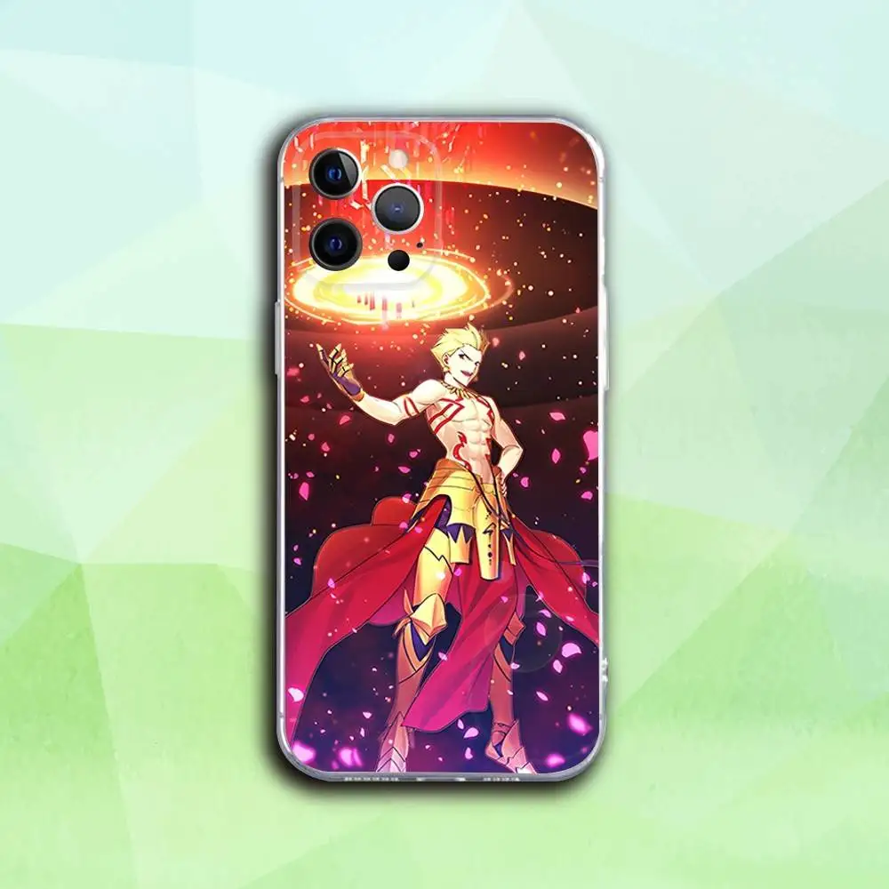 F-Fate Anime Stay Night Telefoonhoesje voor iPhone 17,16,15,14,13,12,11 Pro,Max,Plus,X,XS,XR,SE4,E Mini Transparante Soft Cover