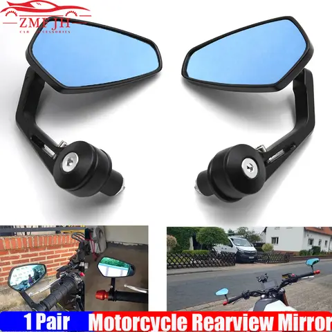 오토바이 자전거 크루저 초퍼 ATV 알루미늄 7/8 인치, 22mm 바 엔드 사이드 백미러, BMW 두카티 아프릴리아 빅토리 미러용