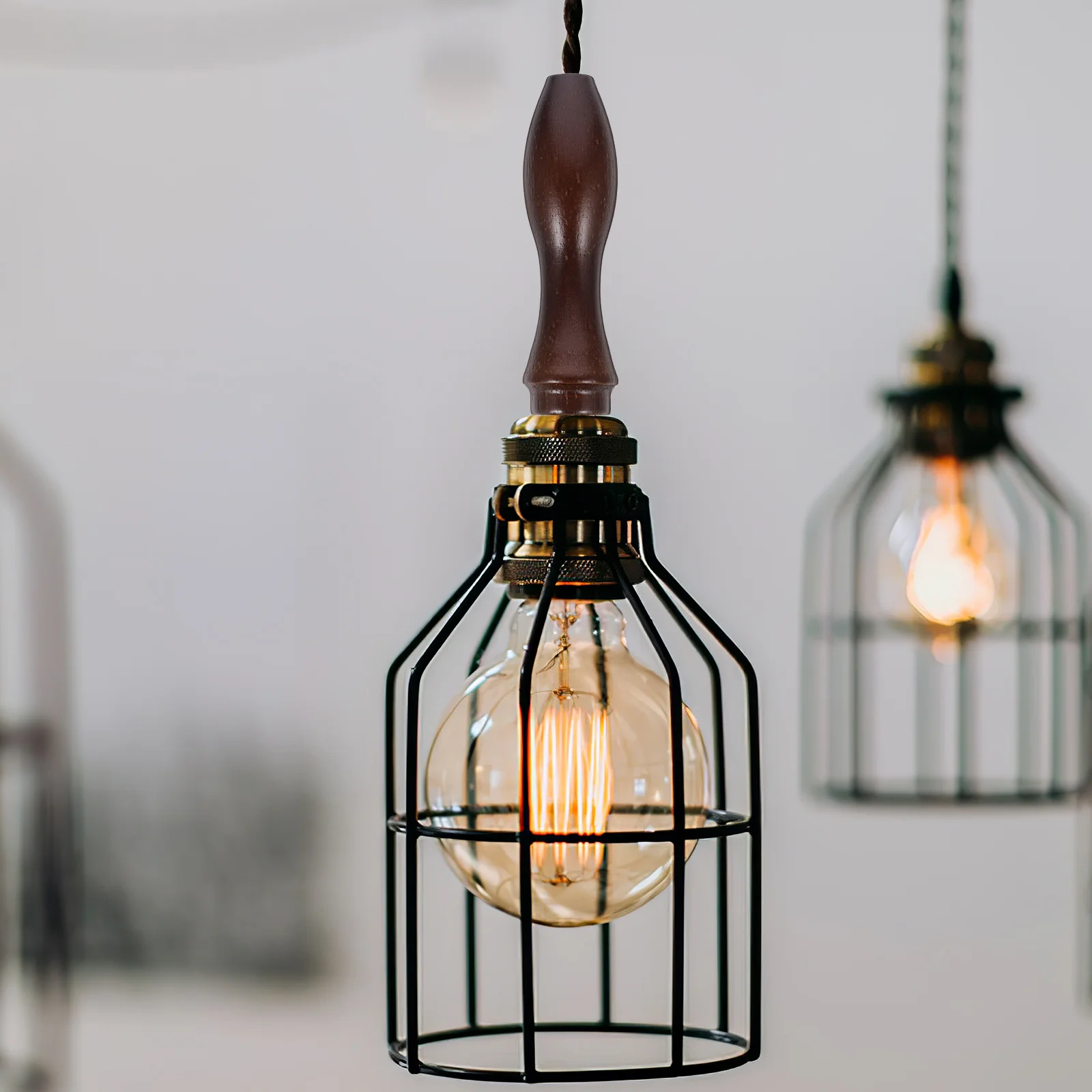 

Vintage Hanging Light Wooden Cord Grip Ceiling Light Holder Pendant Fixture Accessory Replacement Wooden Cord Grip