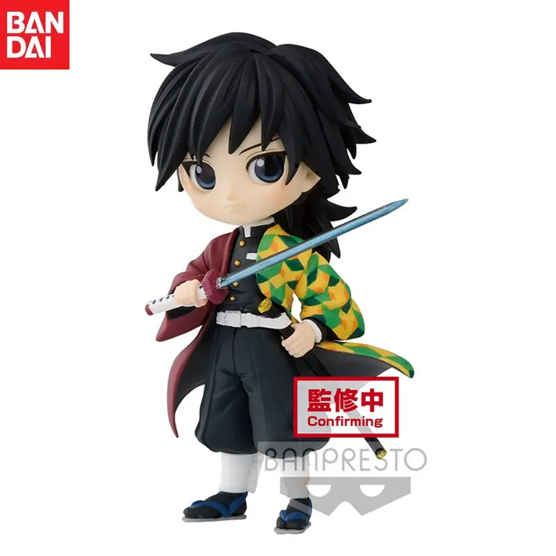 

In Stock Bandai Original Q Posket petit Anime Demon Slayer Tomioka Giyuu Action Figure Model Children's Gifts