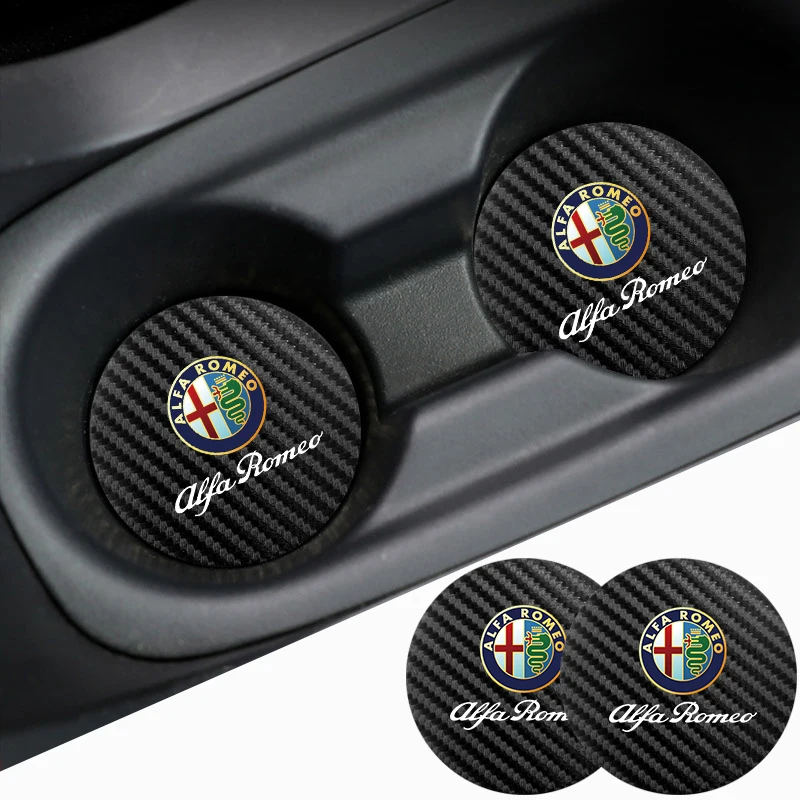 2pcs Black car interior rubber pads car styling accessories For Alfa Romeo 4C 159 Spider Giulia Giulietta 156 Tonale 147 8C