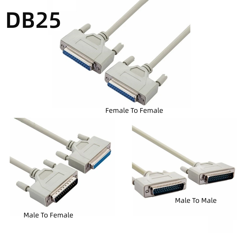 Quality DB25 25Pin Male To Female M/F Parallel LPT Cable DB25 To DB25 Cable For Laser Printer DB 25 Parallel Cable