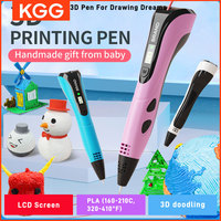 New 3D Printing Pen LCD Display Screen 0.7mm Diameter 1.75mm PLA Paiting DIY Drawing Birthday Children Toys Festivals Gifts