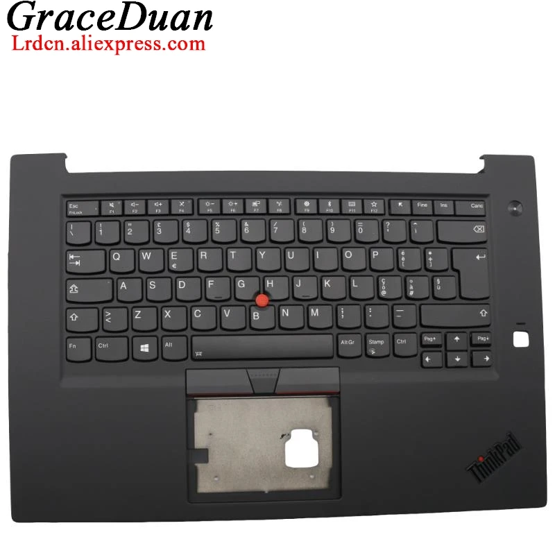 

IT Italian Black Keyboard Upper Case Palmrest Shell Cover For Lenovo Thinkpad P1 X1 Extreme Gen1 G1 01YU782 01YU783