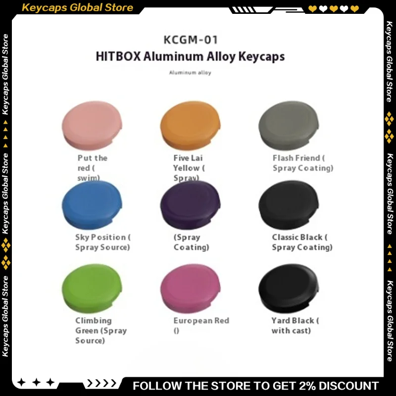 

DOIO HITBOX 23/26 мм колпачок из алюминиевого сплава, сменные колпачки для клавиш DOIO Hitbox H03 H04 H05 H06 H06m/pro H07A/B/C H08B/C/D H09/h09he