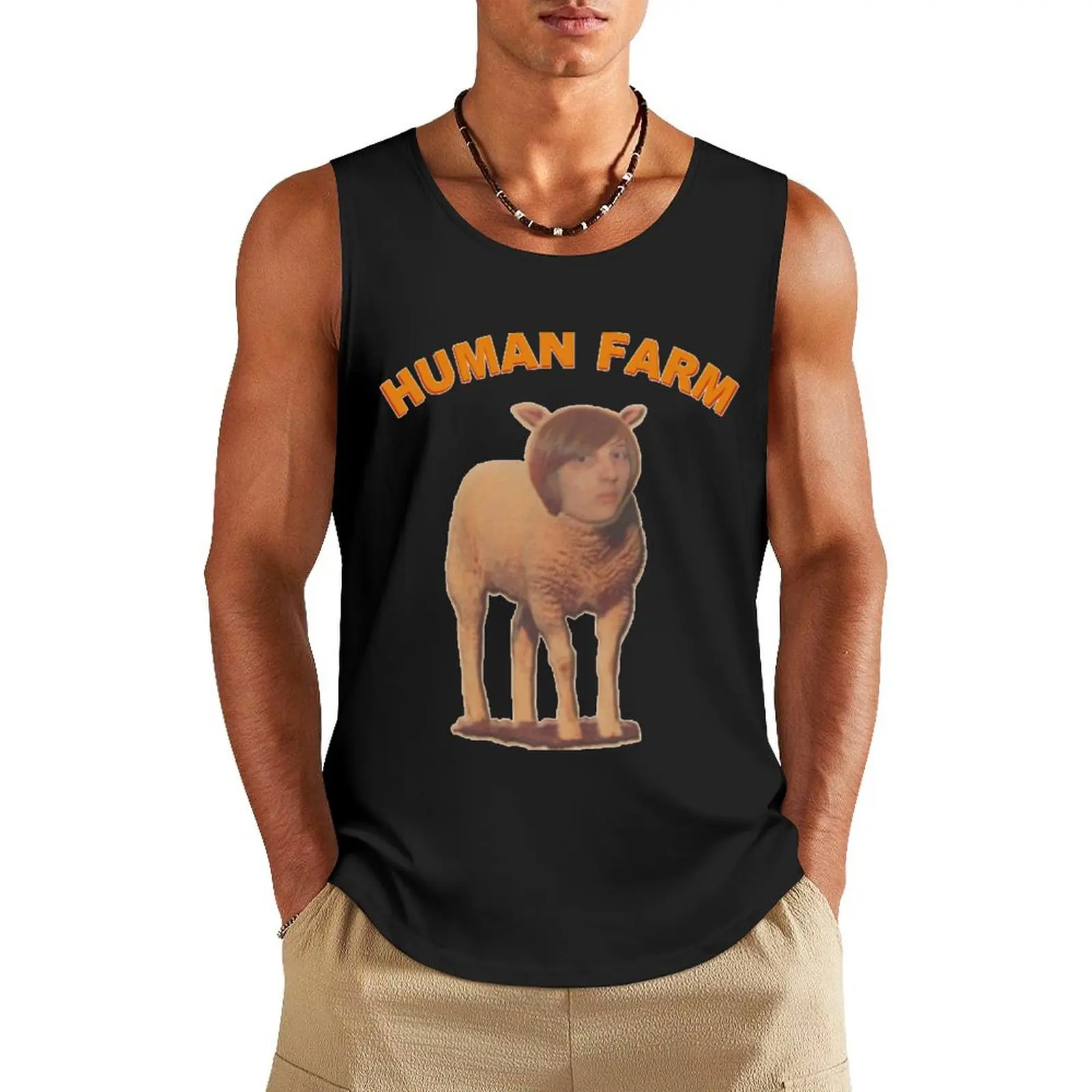 

Human Farm Tank Top bodybuilding men Gym wear Vest