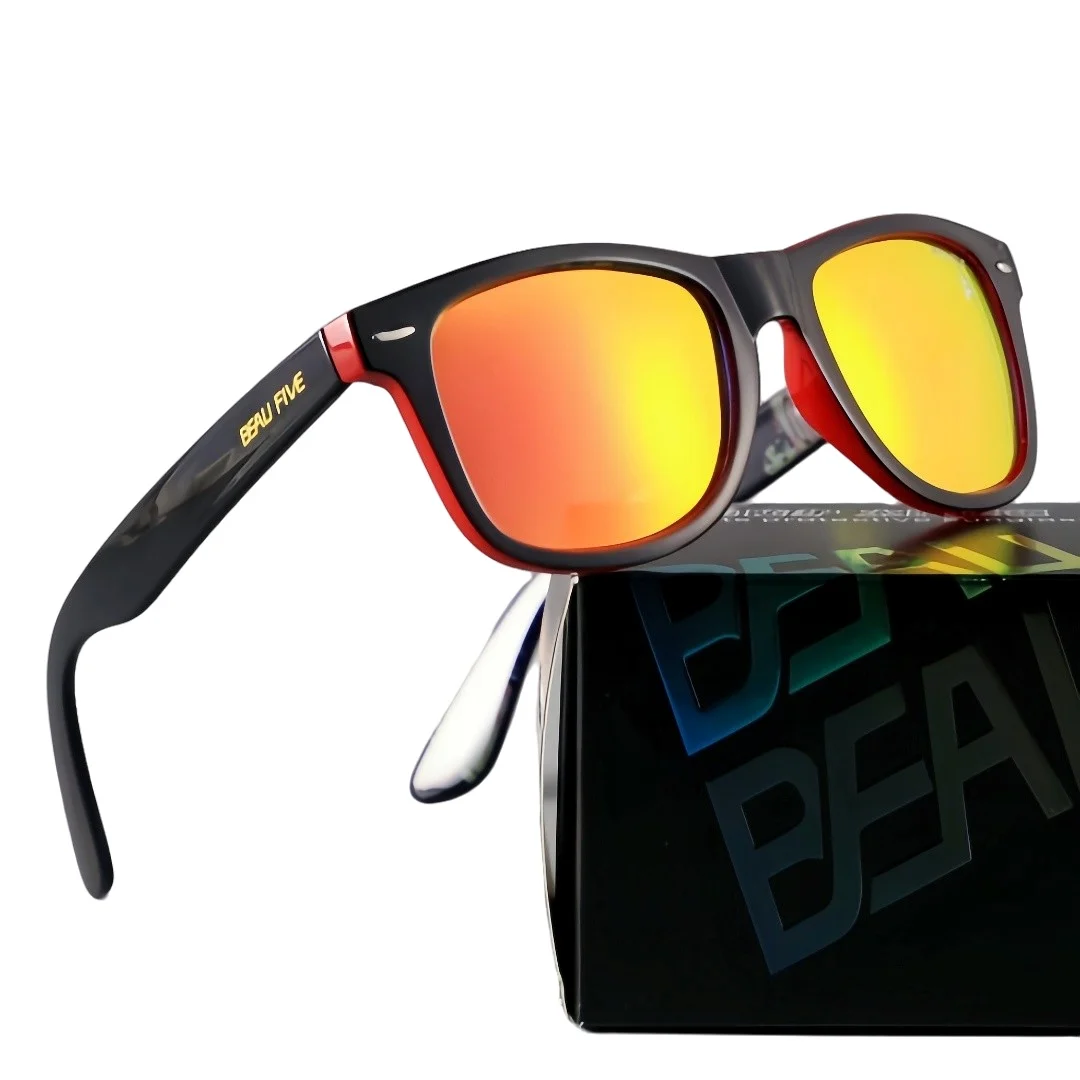 

BEAU FIVE Polarized Sunglasses for Driving Fishing Men Women UV400 Mirror Lens Outdoor Sports Cycling Running Fashion Eyewear