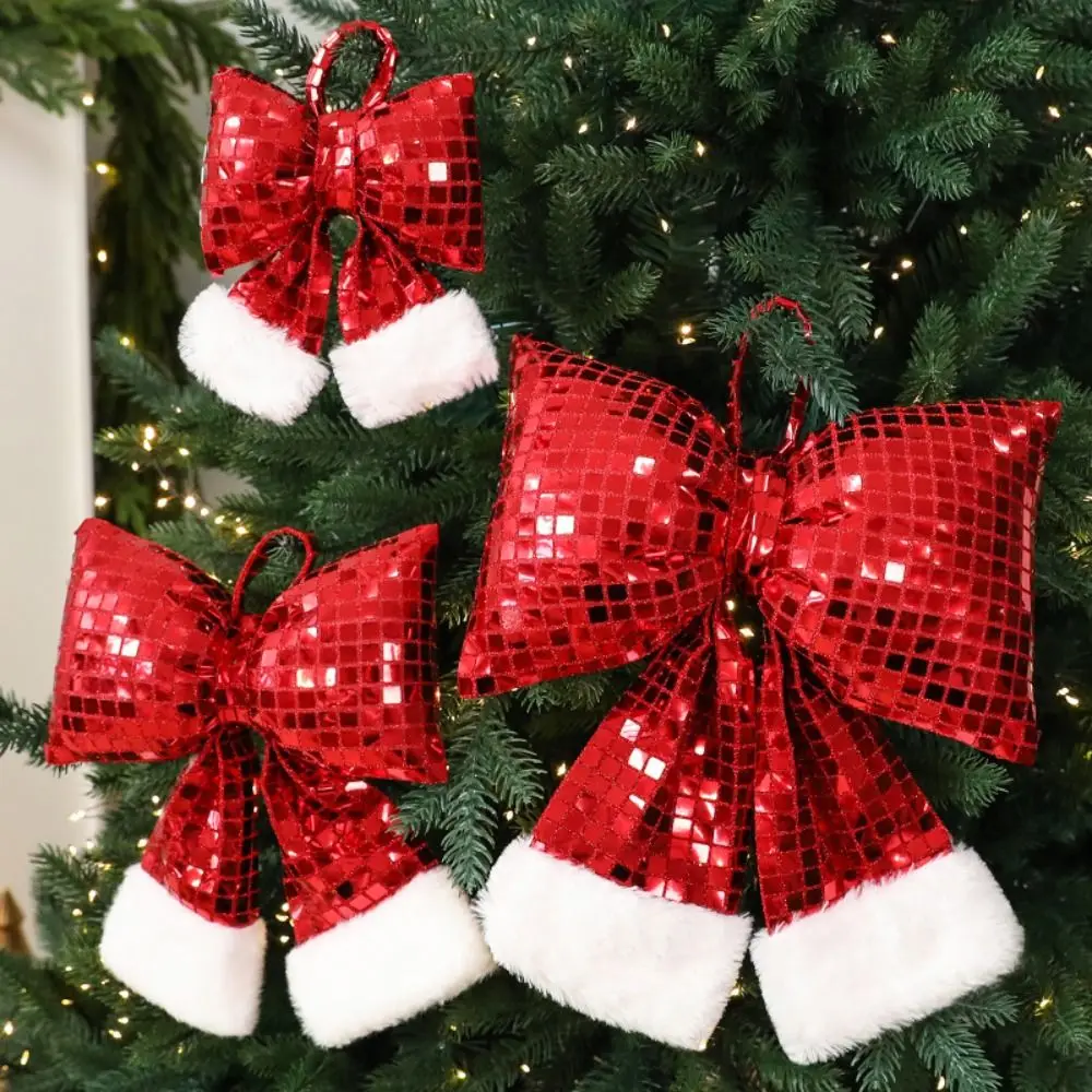 

Creative Design Christmas Sequin Bow S/M/L Size Bow Pendant Christmas Tree Ornament Christmas Sparkling