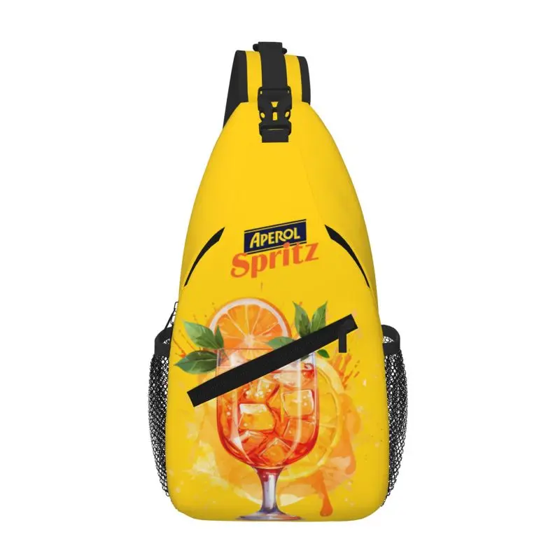 

Casual Vintage Cocktail Drink Orange Spritz Aperols Sling Bags for Travel Hiking Men Crossbody Chest Backpack Shoulder Daypack