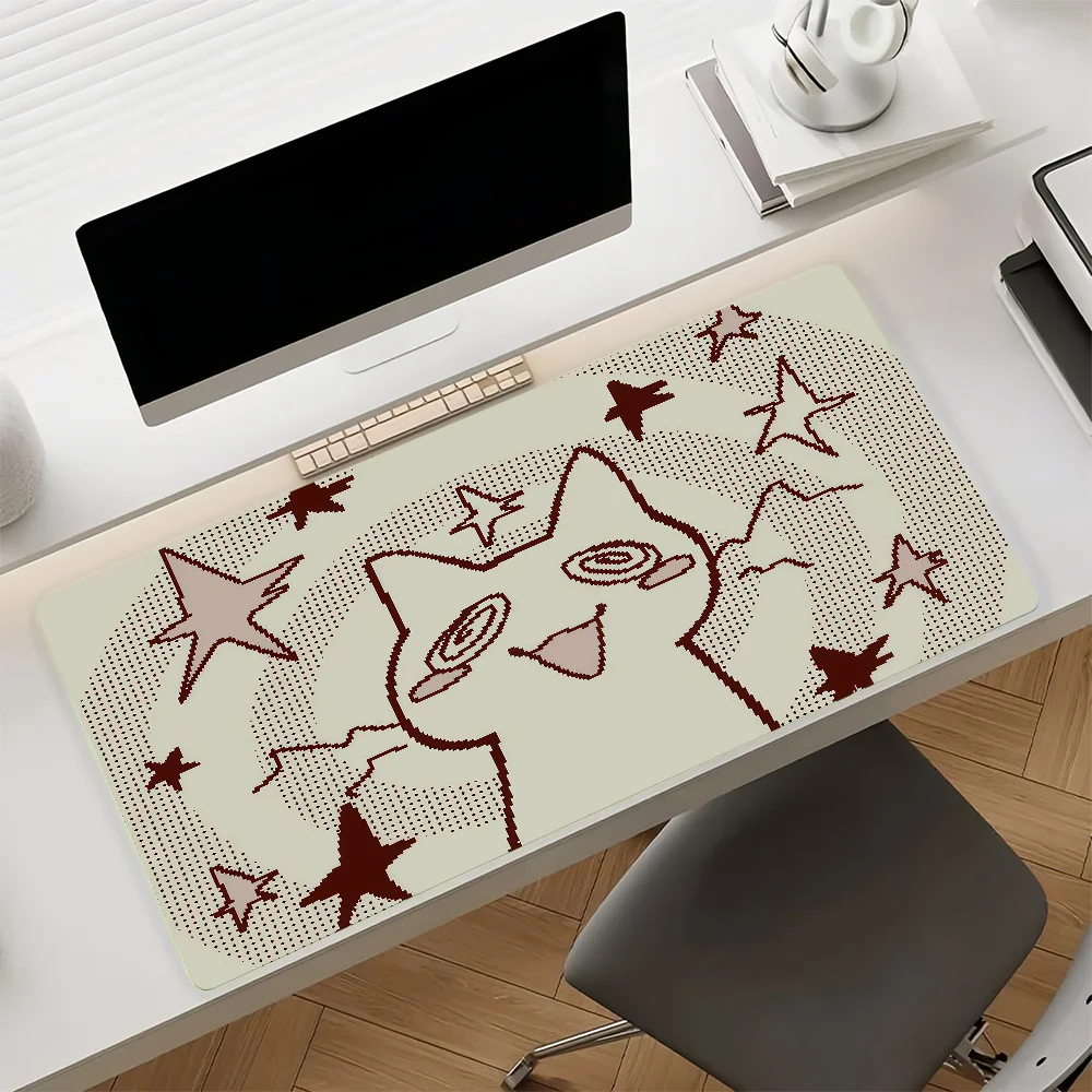 Cute Trans Pride Cat Meme Mouse Pad Anti Slip Rubber Edge Locked Thickened Laptop Gaming Desk Mat