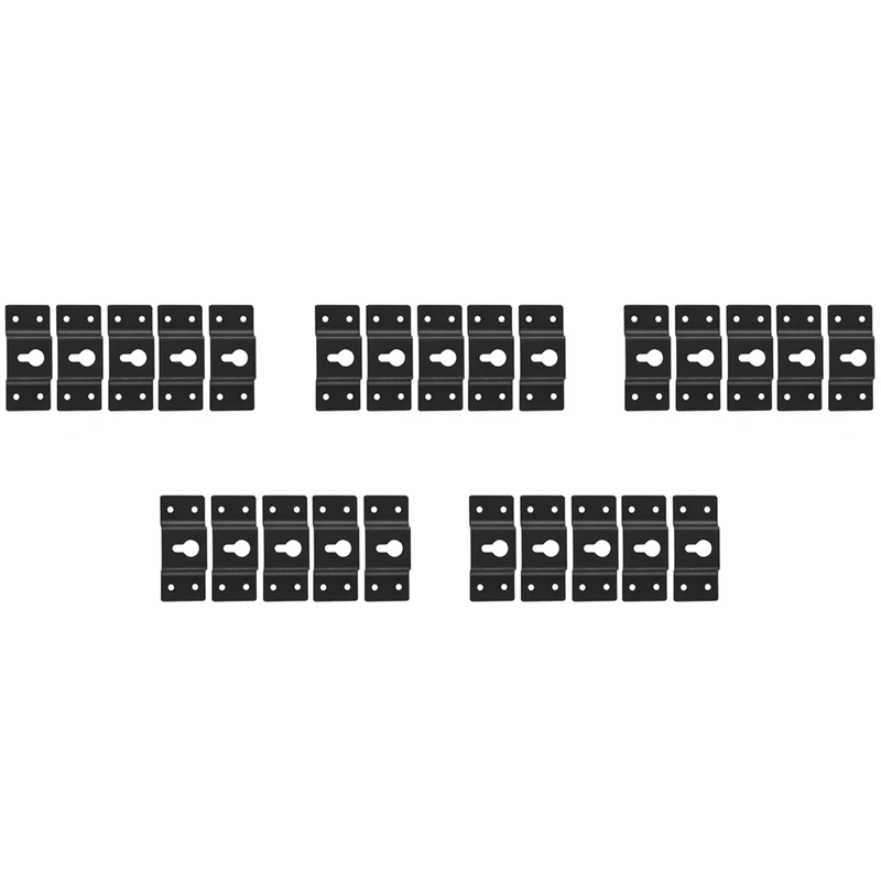 Caja de sonido de Audio DIY, placa de suspensión de gancho de hierro para montaje en pared de altavoz, 25 piezas