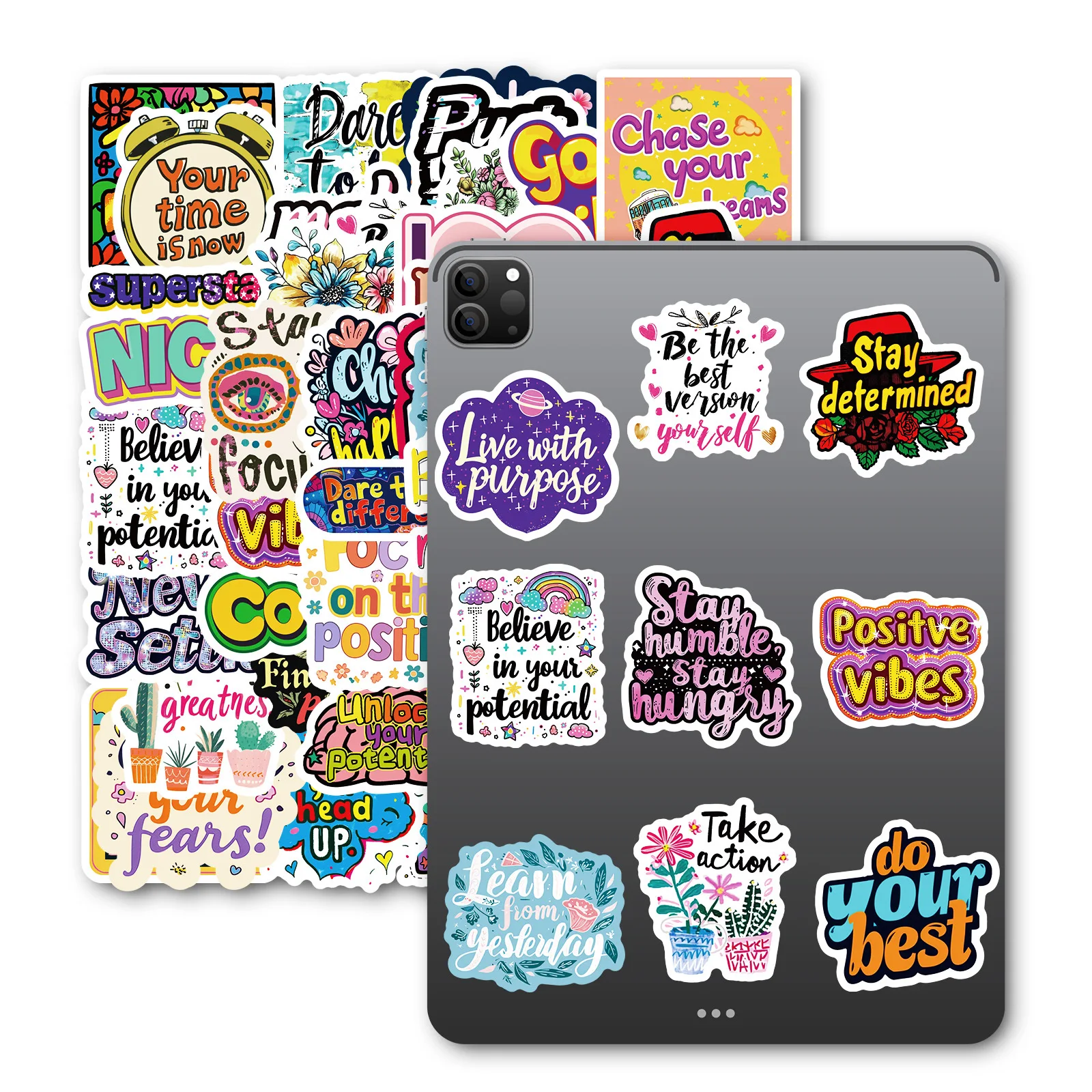 50 قطعة ملصقات اقتباس ملهمة لوحة الرؤية ملصق تحفيزي للبالغين المراهقين الطلاب المعلمين الشارات الجمالية هدية