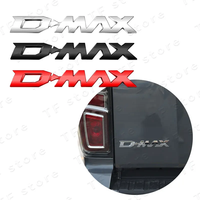 3D ABS Plastic Car Styling DMAX D-MAX Letter Logo Badge Sticker Car Body Trunk Fender Emblem Decal Auto Accessories