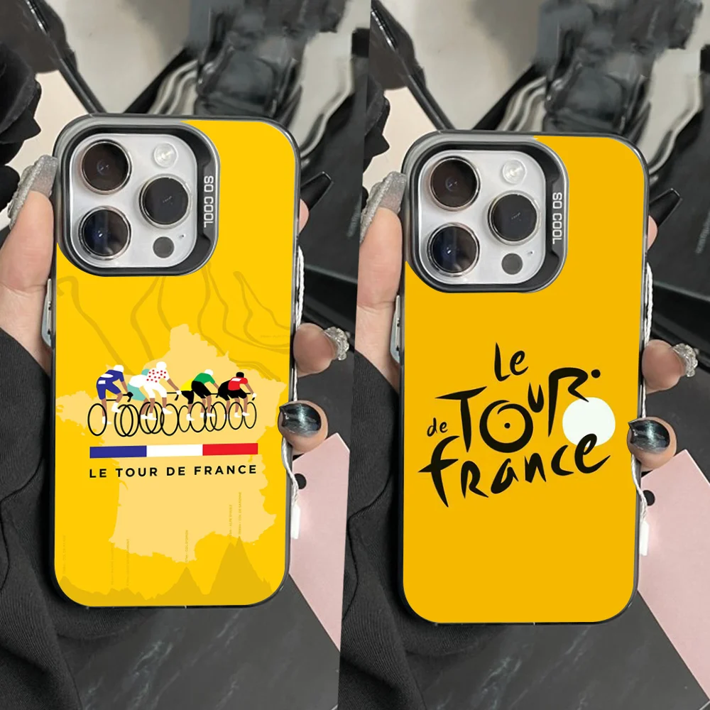

T-Tour De France 2025 Phone Case For iPhone 16,15,14,13,12,11,Pro,Max,Plus,Mini,XS,SE Anti Fall Black Matte Hard Bumper