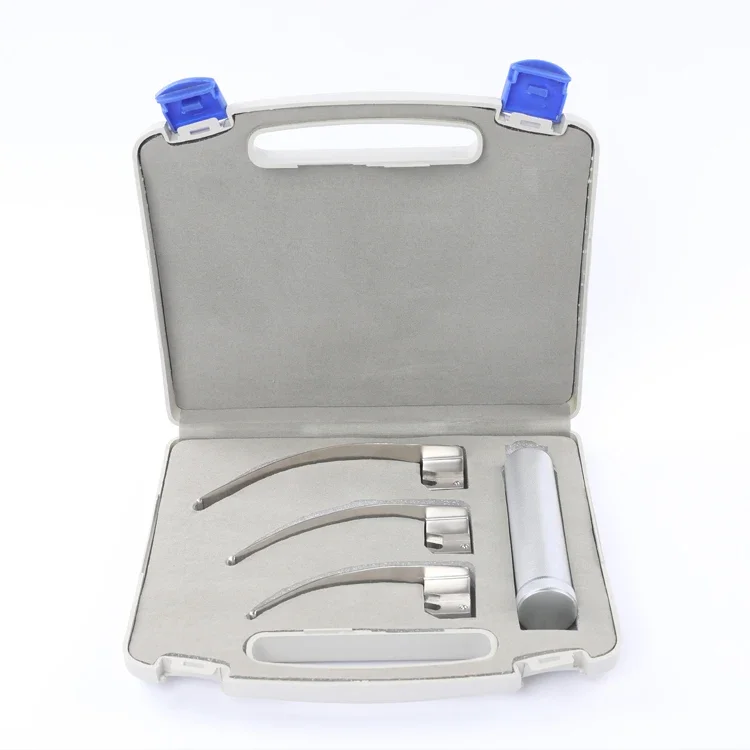 Medical pediatric adult portable fiber optic laryngoscope