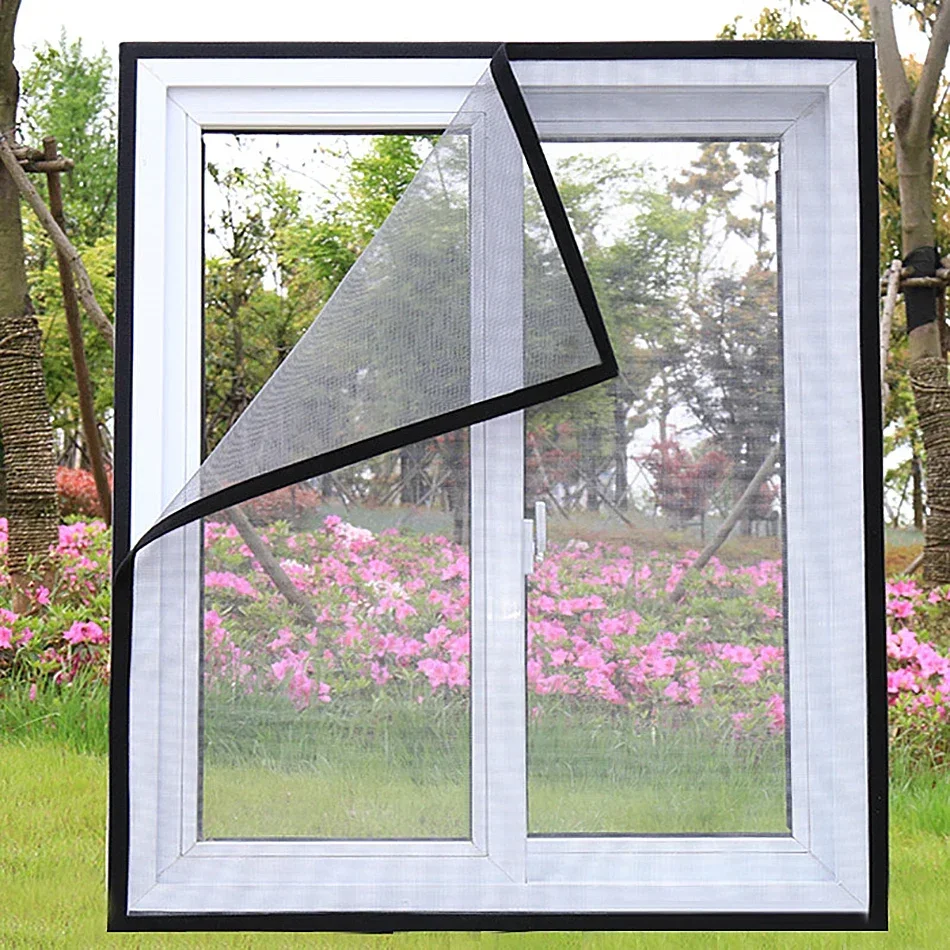 Self-adhesive mosquito net for window tulle window screen DIY customizable mosquito curtain window mesh invisible mosquitera