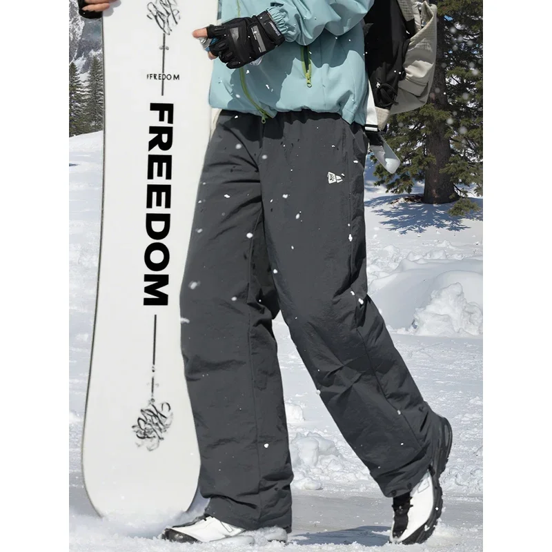

TFETTERS Waterproof Pants for Men 2025 Winter Cotton Padded Warm Pants Men Casual Elastic Waist Plus Size Baggy Sweatpants Man