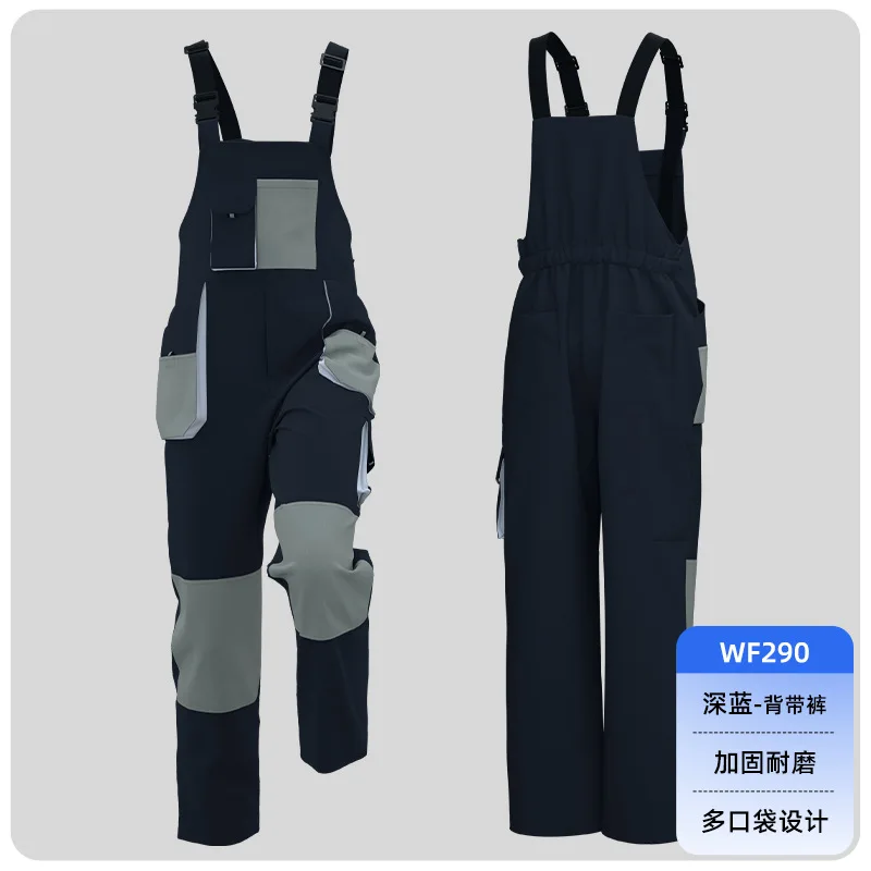 Men's Workwear Coveralls Multi Pocket Jumpsuit Industrial Mechanic Work Clothes Wear Resistant Protective Repair Uniform Suits