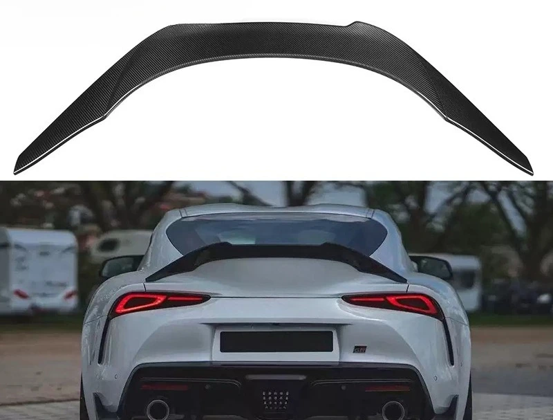 

Applicable To: Toyota Supra A90 A91 Carbon Fiber V Spoiler Tail Bull Demon King Fixed Wind Wing Accessories