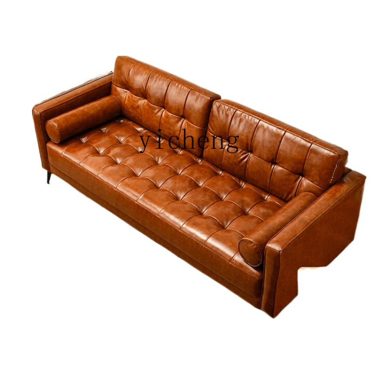 

Xl Oil Wax Leather Sofa Vintage Leather Sofa Nordic Fino Sofa