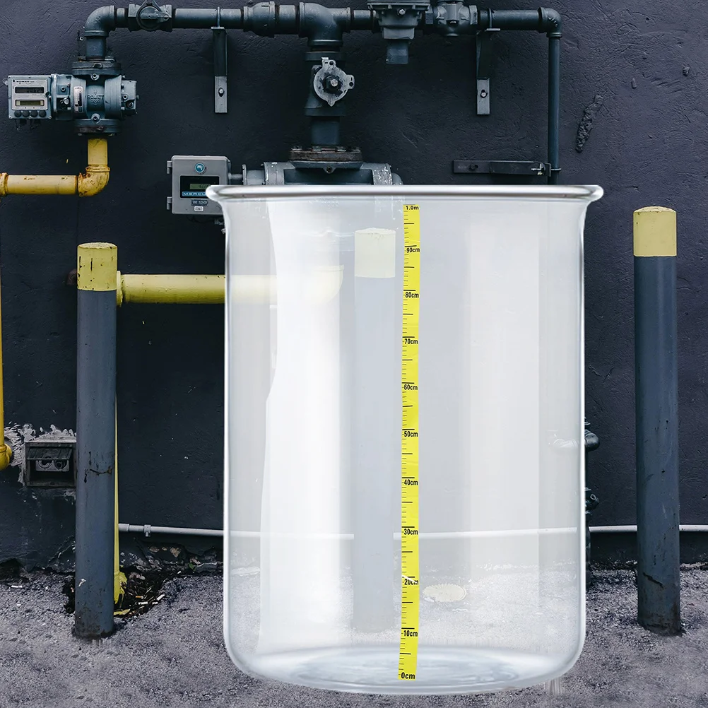 Decalcomanie autoadesive per livello dell'acqua da 2 pezzi Nastro di misurazione accurato per contenitori Prenote Uso versatile Stick on Righello