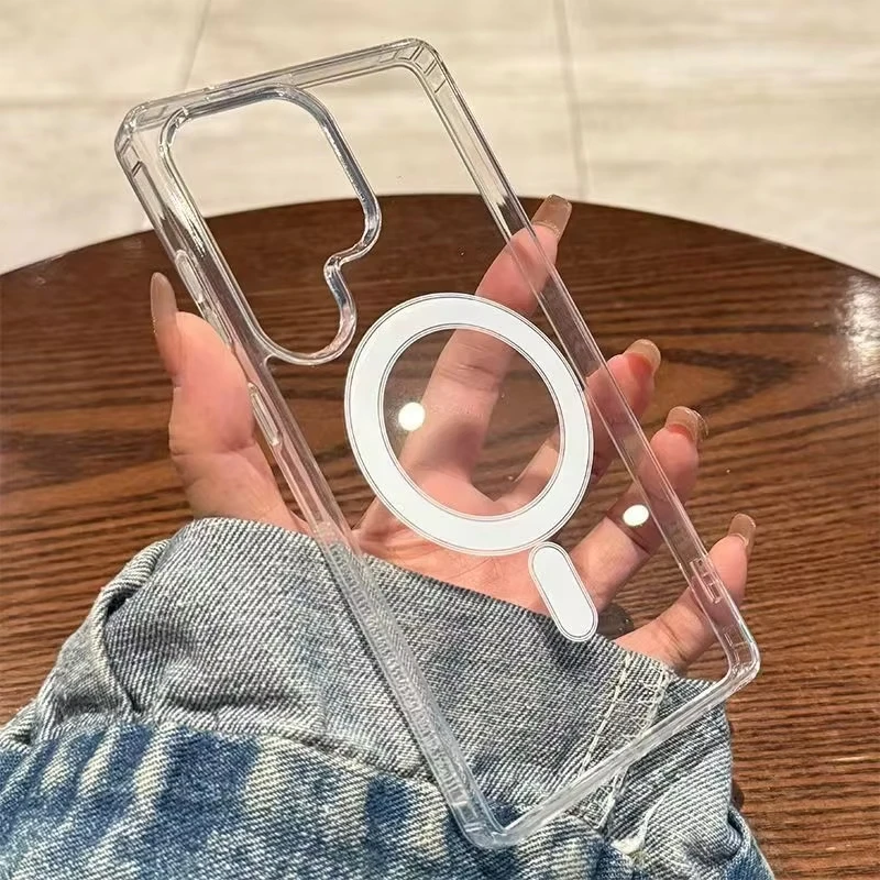 Transparent Case for Samsung A57 A56 5G A17 S26 Ultra S25 S24 S23 S22 Wireless Charging Magnetic Protective Cover New - view 3