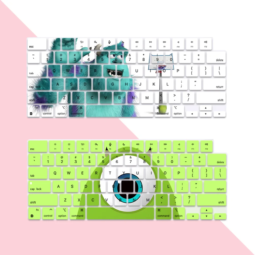 Monsters Inc Big Eyes US Layout Soft Silicone Keyboard Cover for Macbook pro 14 M1 M2 M3 A2442 A2485 A2779 A2780 Air M2 M3 A2681