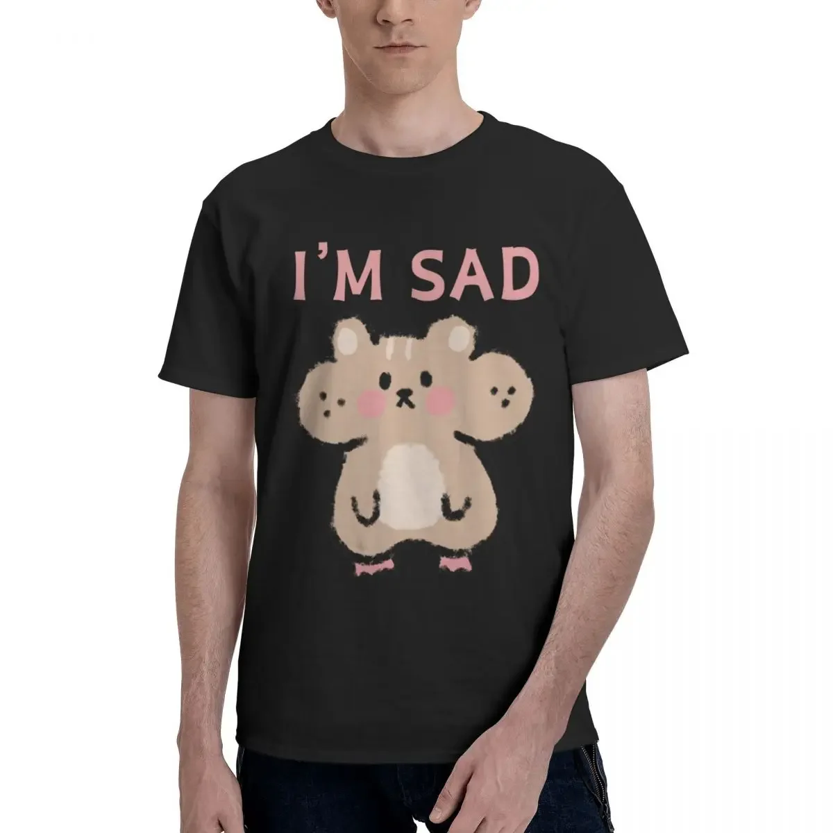 Sad Hamster Cute T Shirt Summer Men Women T-Shirt Unisex T-shirts for Men Women Summer Tees Cotton