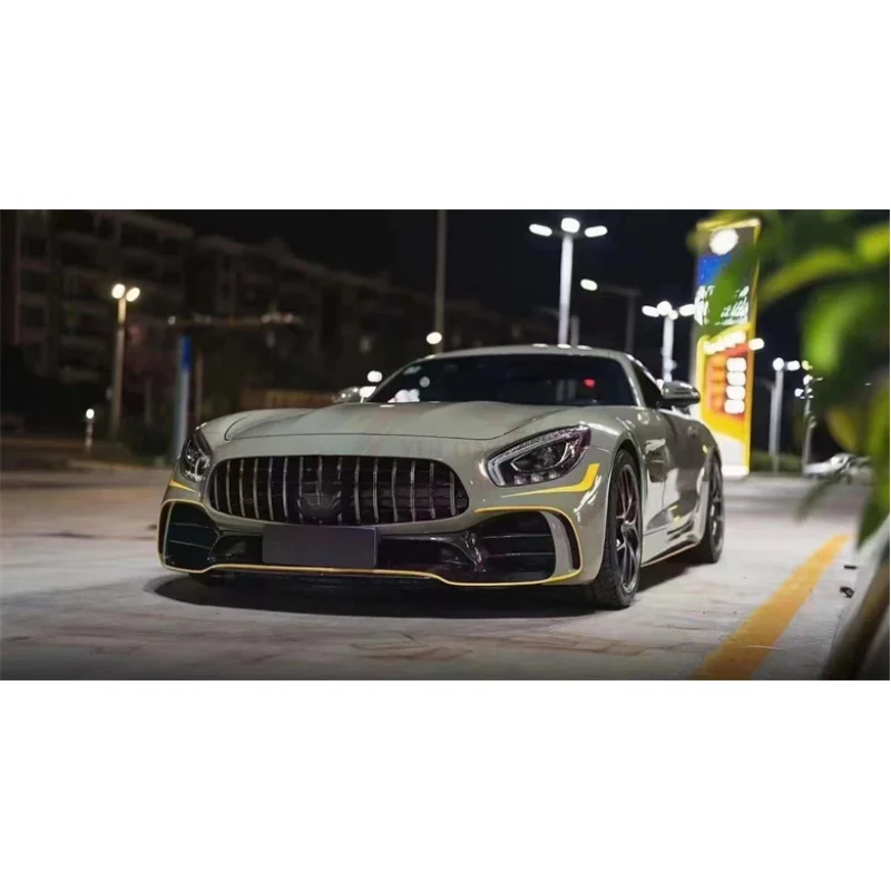 

For Mercedes AMG GT GTS Kukayi GTR Style High Quality Semi-Carbon Fiber Front Bumper Grill Screw-On Universal Fitment