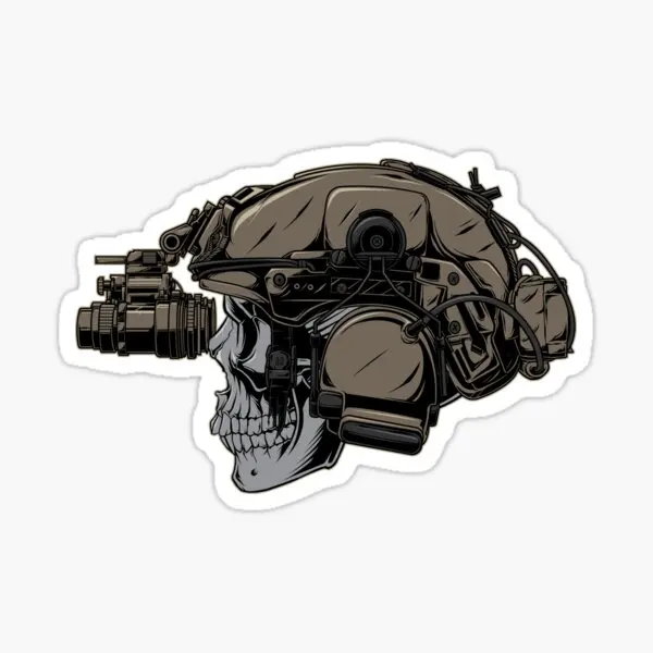 Soldier Skull  5PCS Stickers for Living Room Bumper Anime Cute Kid Car Art Print Window Home Decor  Water Bottles Wall Stickers