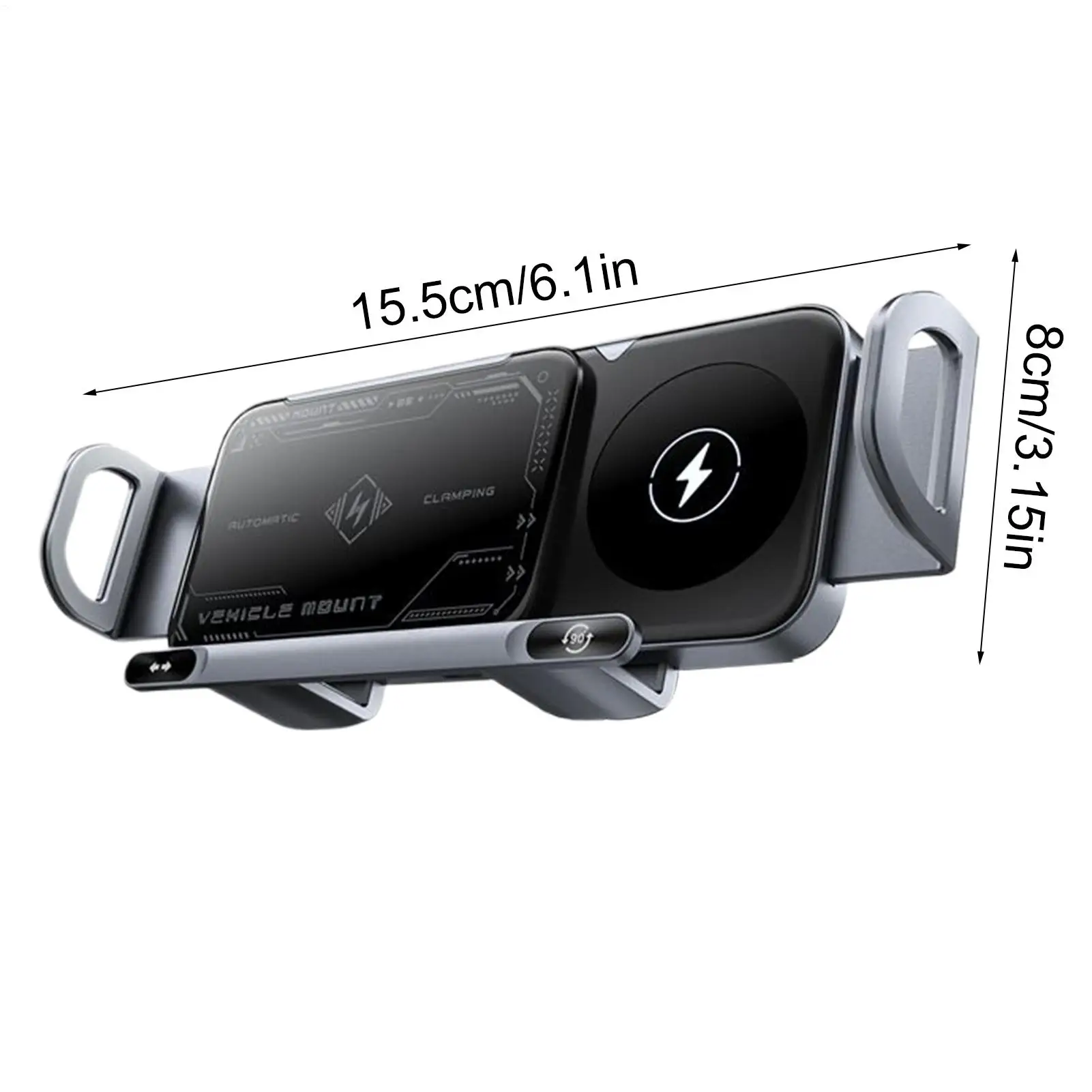 HUAWEI Mate X/Vivo X Fold/Samsung Galaxy Z Fold/Xiaomi MIX Fold対応 車載ホルダー付きワイヤレス充電器