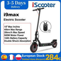 iScooter i9Max Electric Scooter 10Ah 35KM/H Foldable Scooters for Adult 30-40KM Range Max Motor 500W E scooter 10inch Scooter