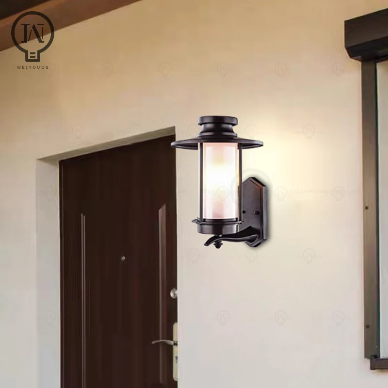 Aluminum Outdoor Wall Lamp Villa Garden Garage Wall Lamp Doorway Corridor Outdoor Pendant Lamp