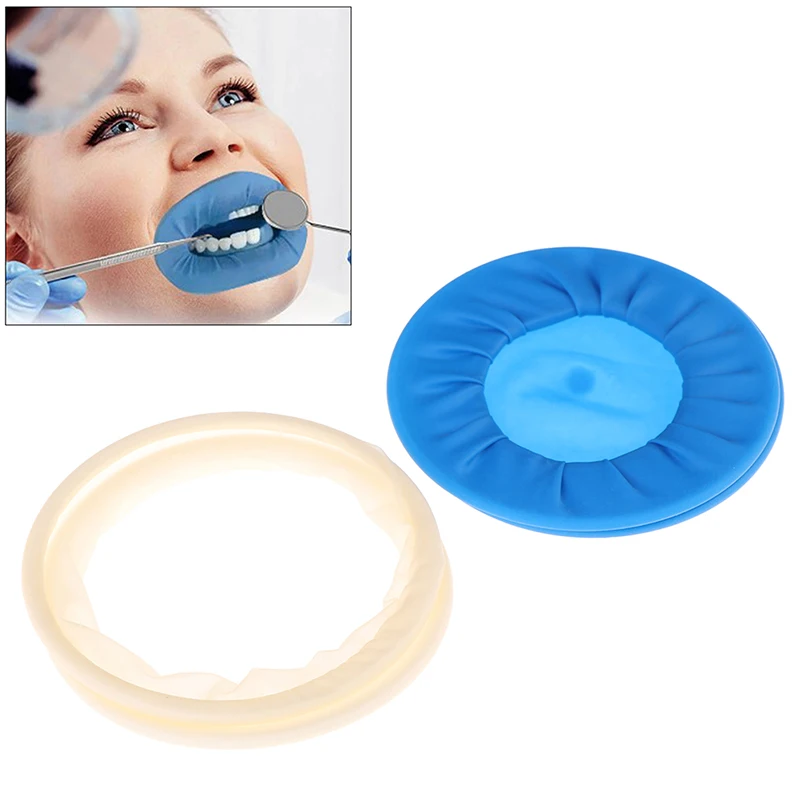 O-Shape descartável Dental Lip Dam Retractor, Abridor de boca, Dentes Gum Holder, Higiene Oral Cuidados, Borracha, Estéril, 1Pc